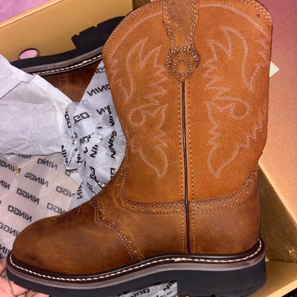 Amazon Brown Western Cowboy Boots